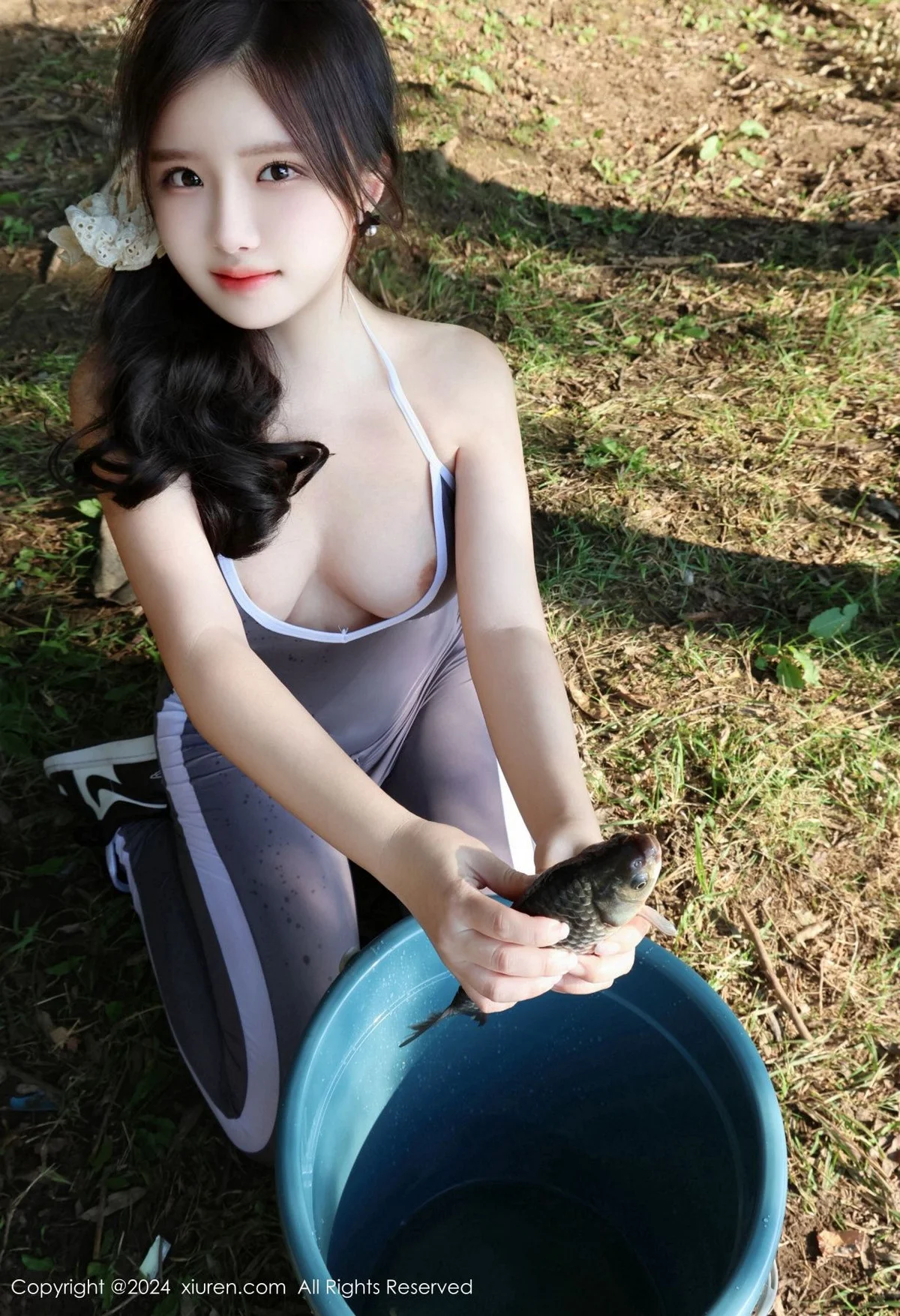 小薯条nienie晨跑主题性感灰色运动服饰秀完美身材绝美写真 第 60 张