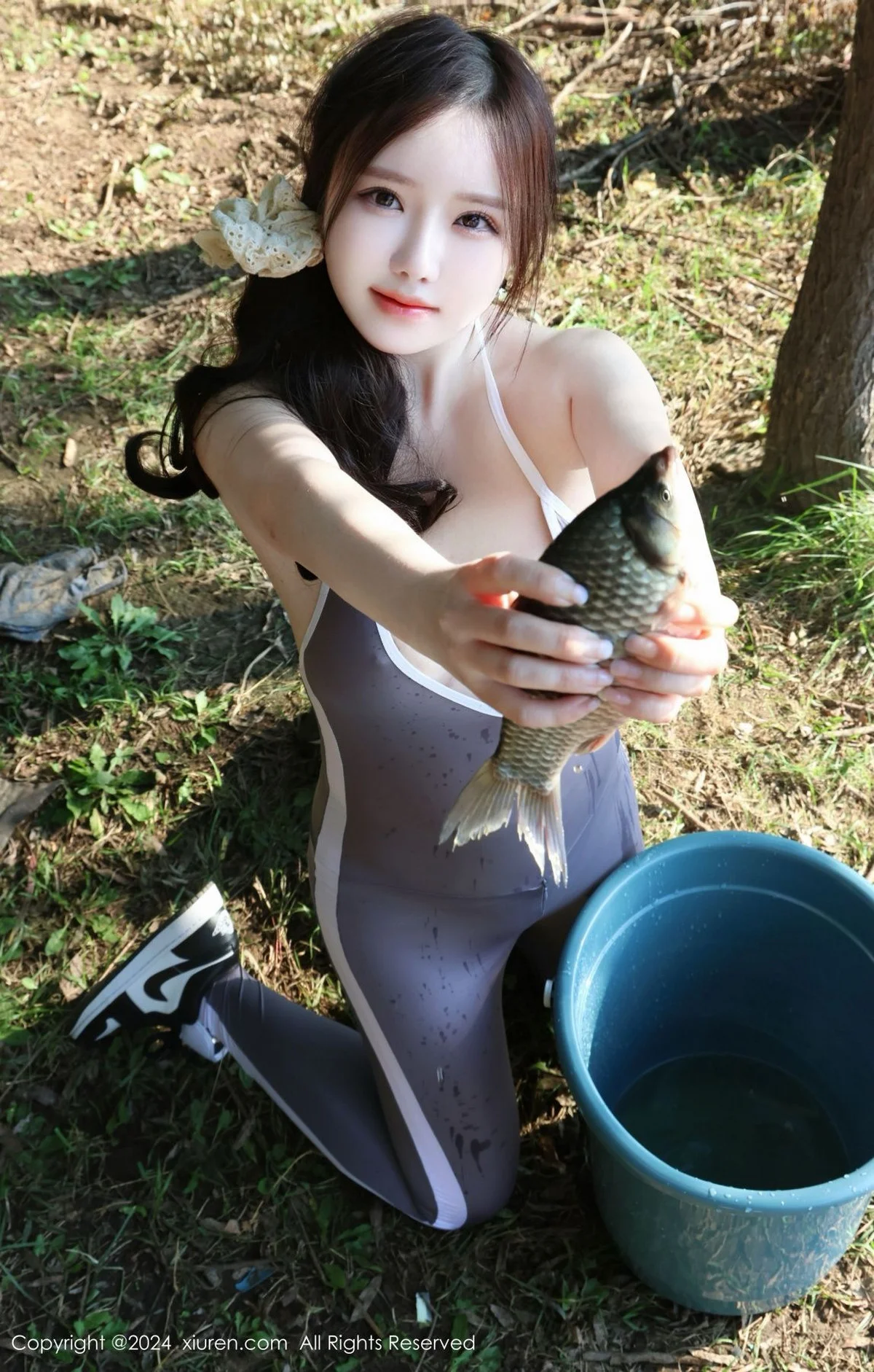 小薯条nienie晨跑主题性感灰色运动服饰秀完美身材绝美写真 第 61 张
