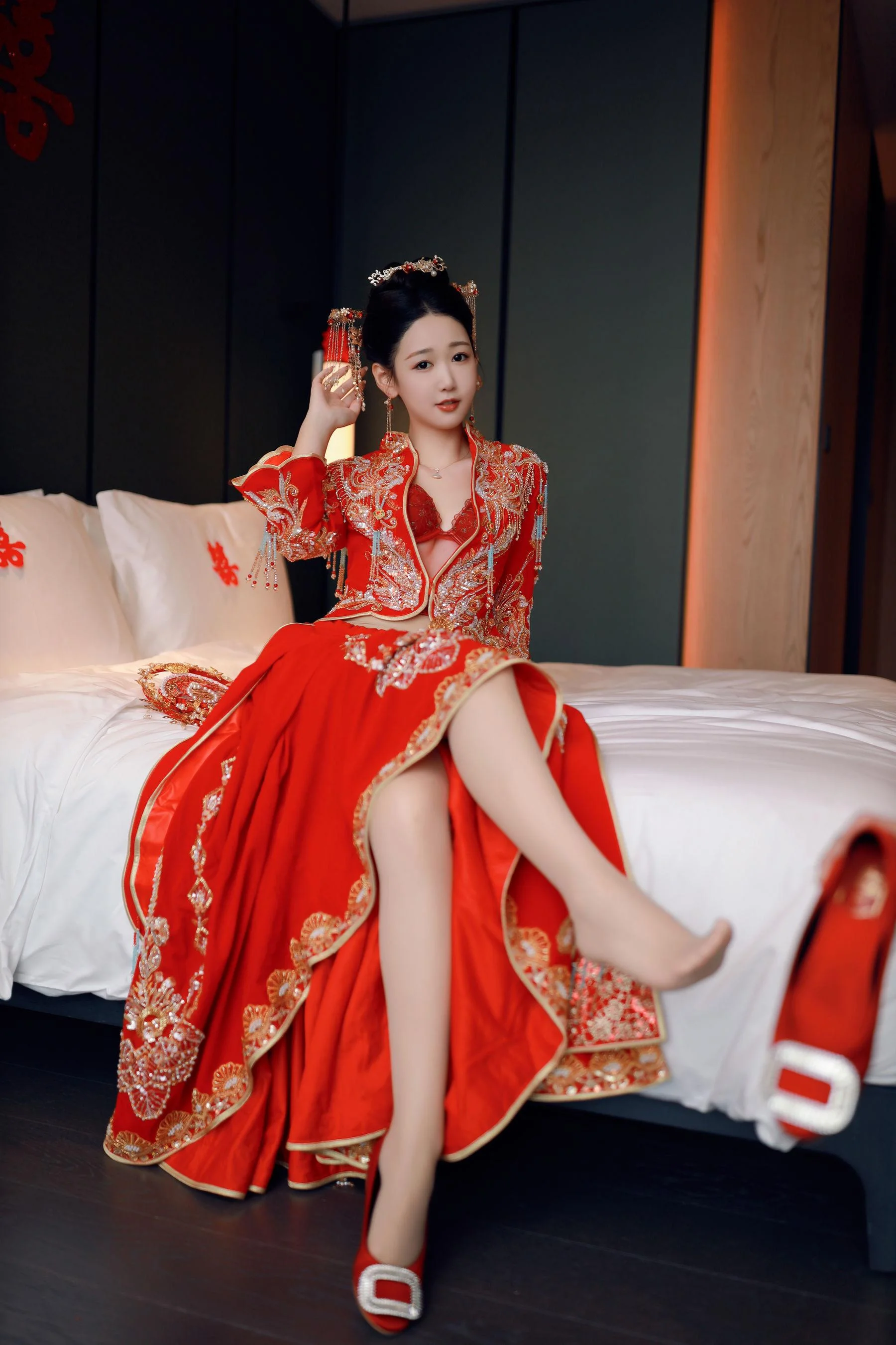 [秀人付费] 唐安琪 诱人私拍福利 新娘写真 第 37 张