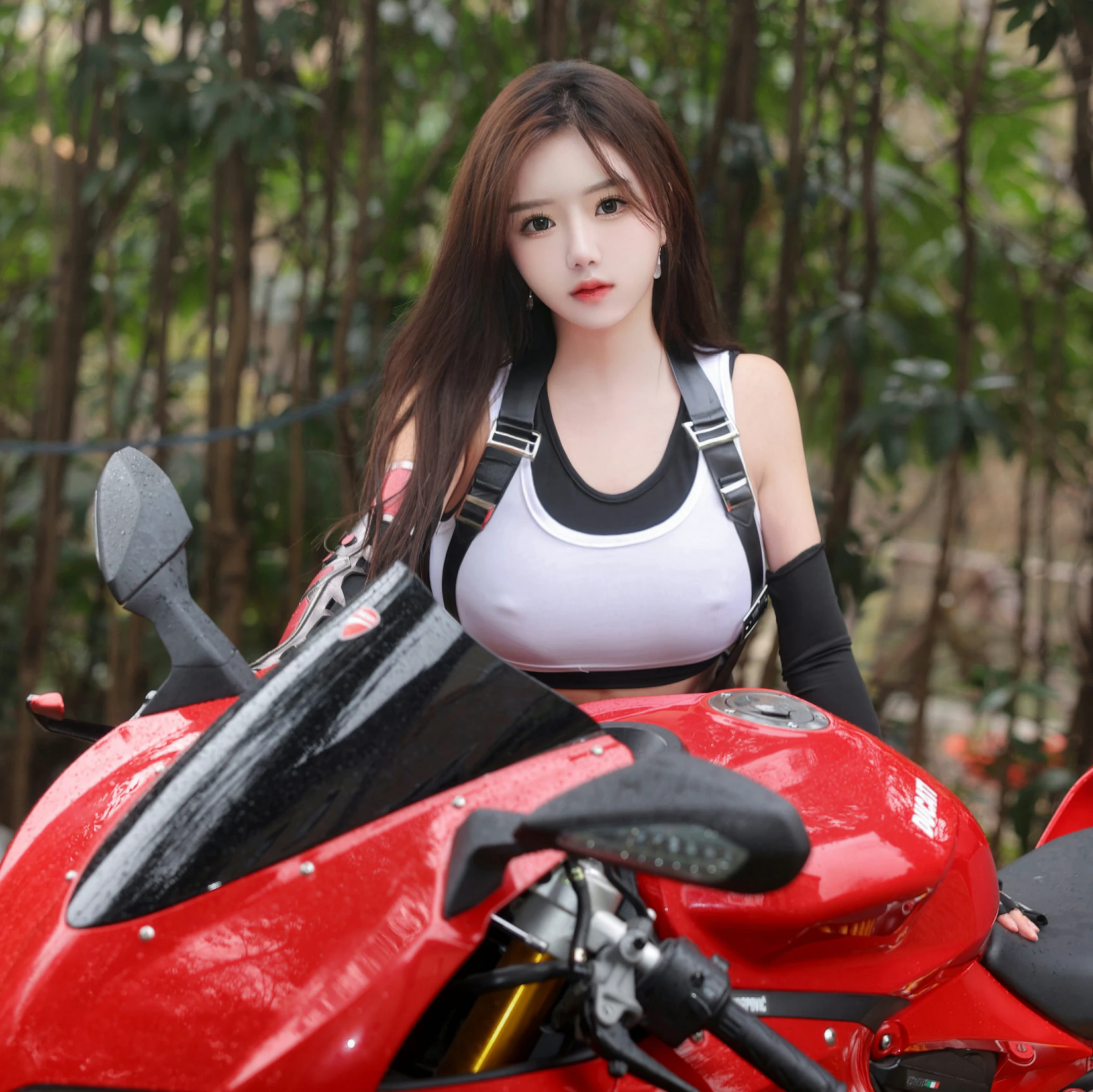 [秀人付费] 小薯条nienie 诱人私拍福利 摩托车 第 20 张
