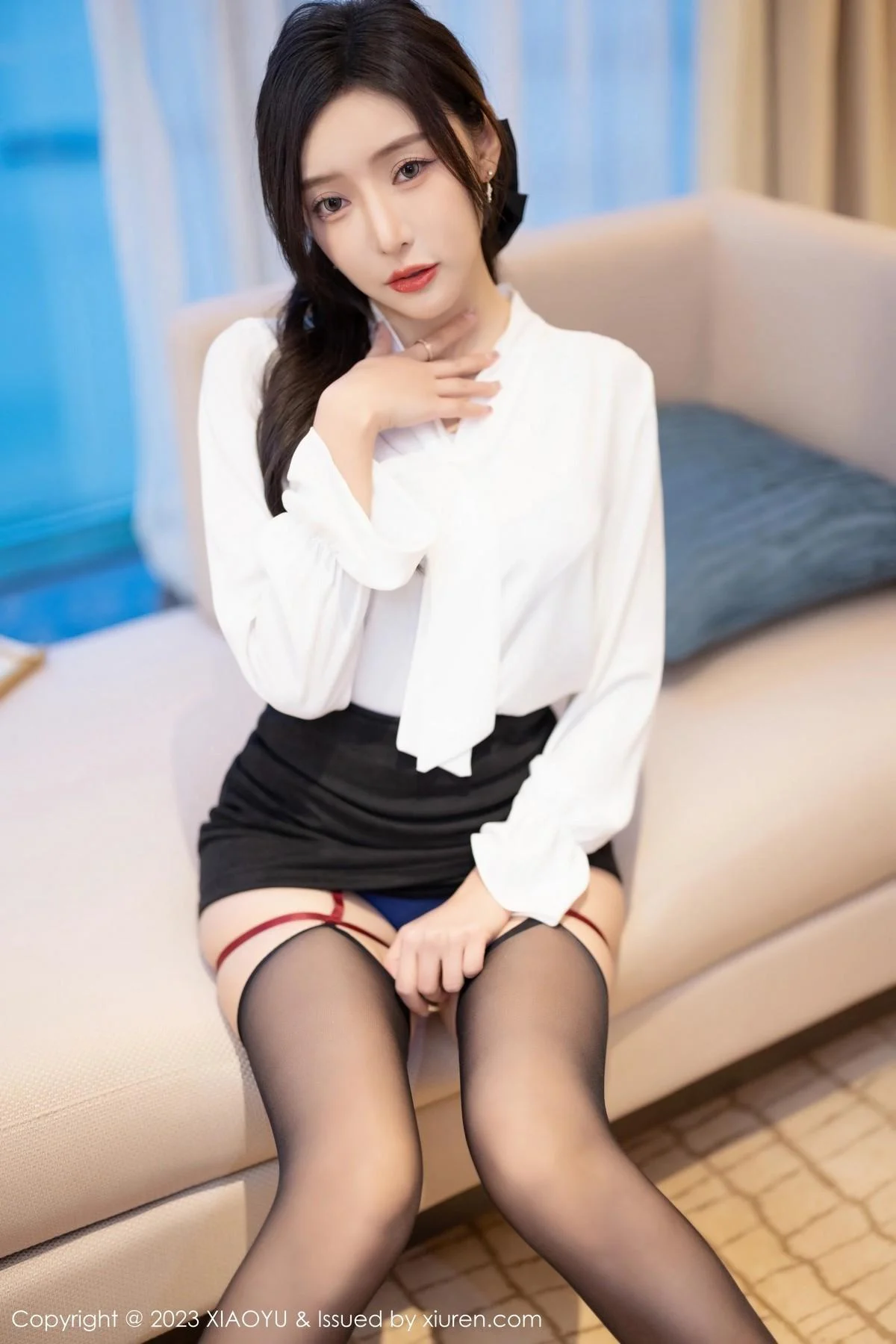 王馨瑶yanni性感白T配黑短裙露蓝色内衣秀曼妙身姿绝美写真 第 60 张