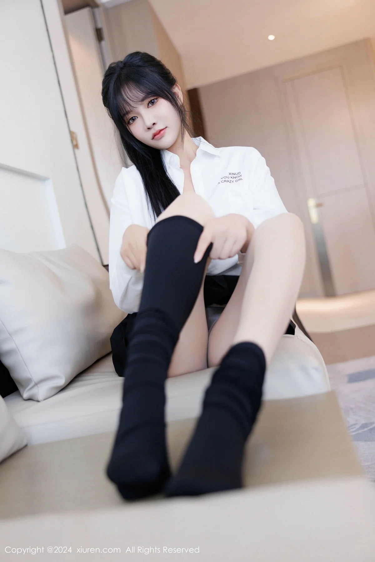 娜比私房性感黑色蕾丝内衣配超薄肉丝秀凹凸身材绝美写真 第 142 张