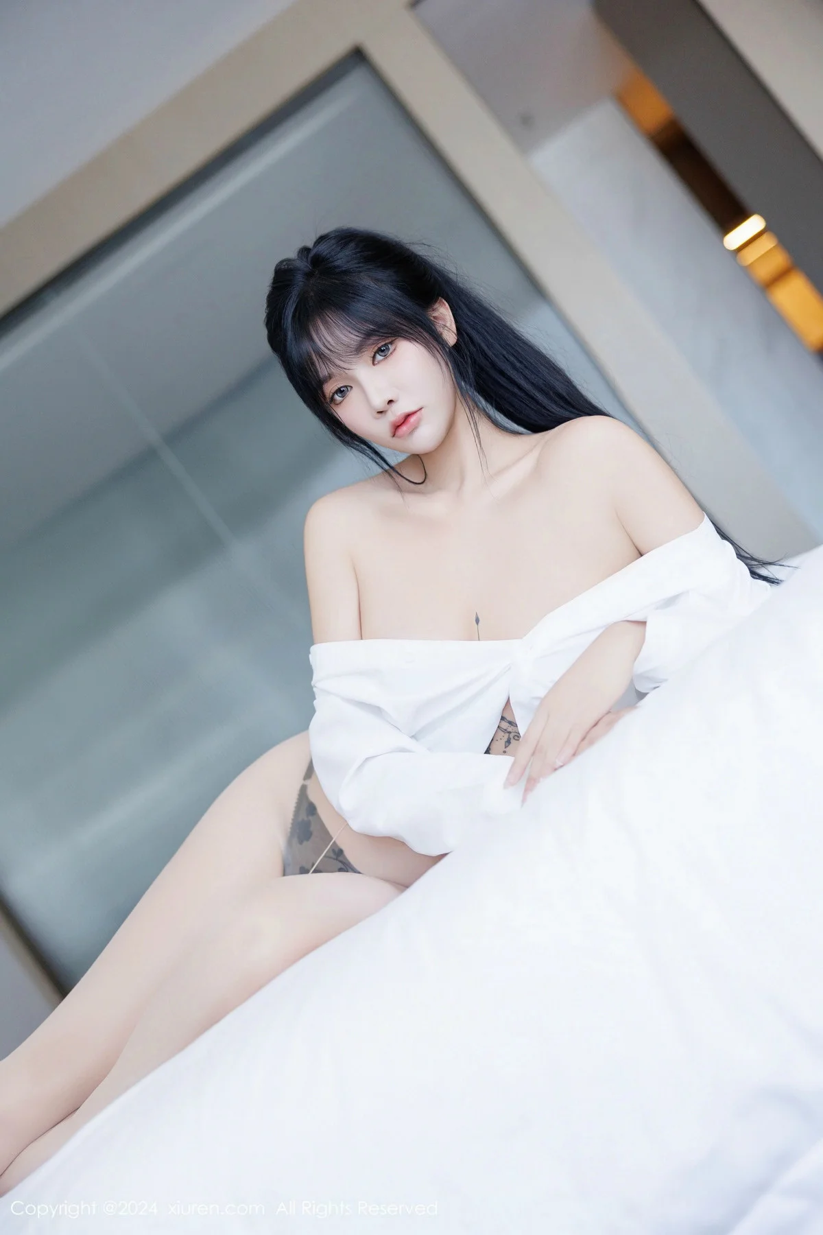 娜比私房性感黑色蕾丝内衣配超薄肉丝秀凹凸身材绝美写真 第 84 张