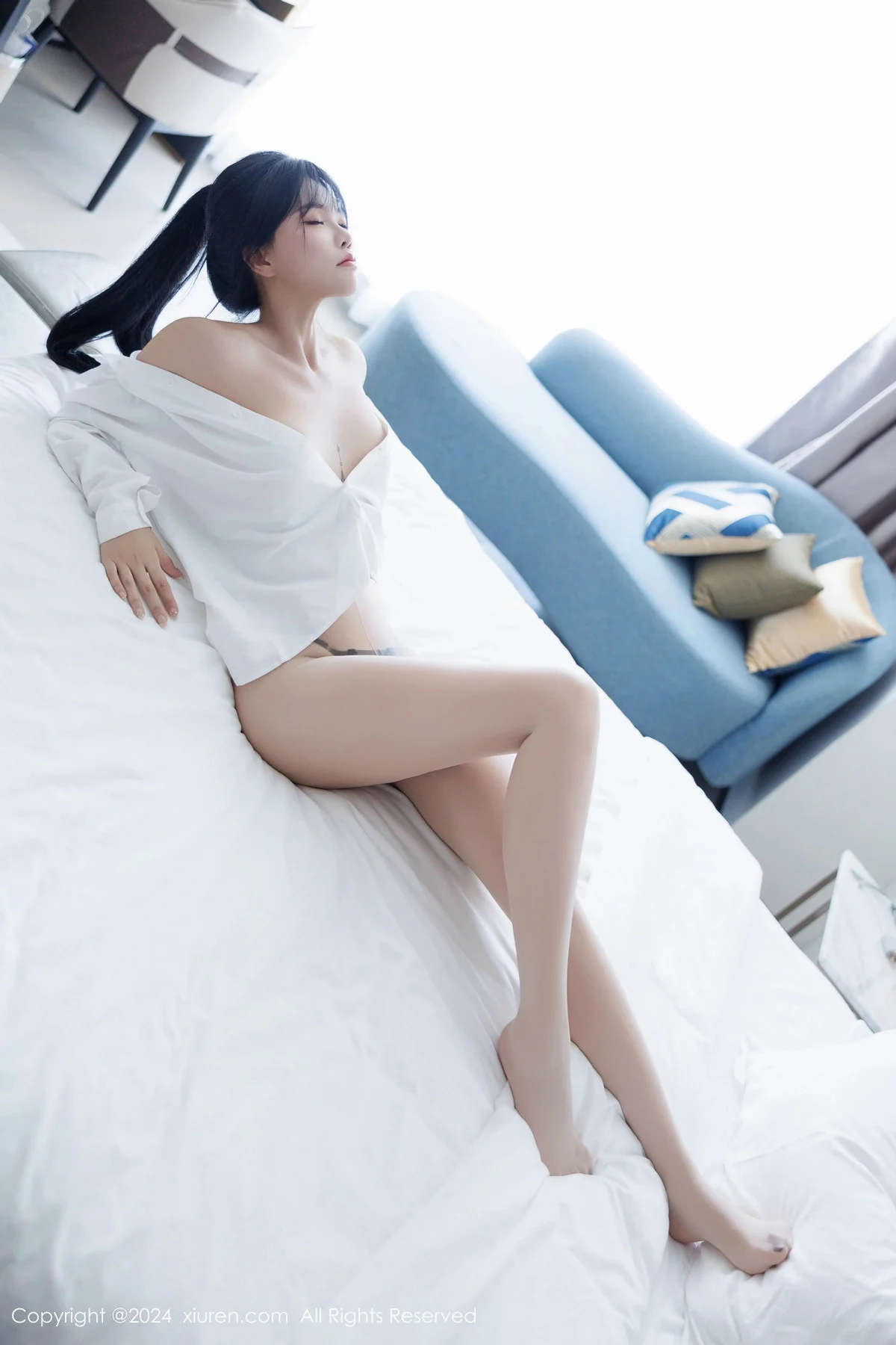 娜比私房性感黑色蕾丝内衣配超薄肉丝秀凹凸身材绝美写真 第 88 张