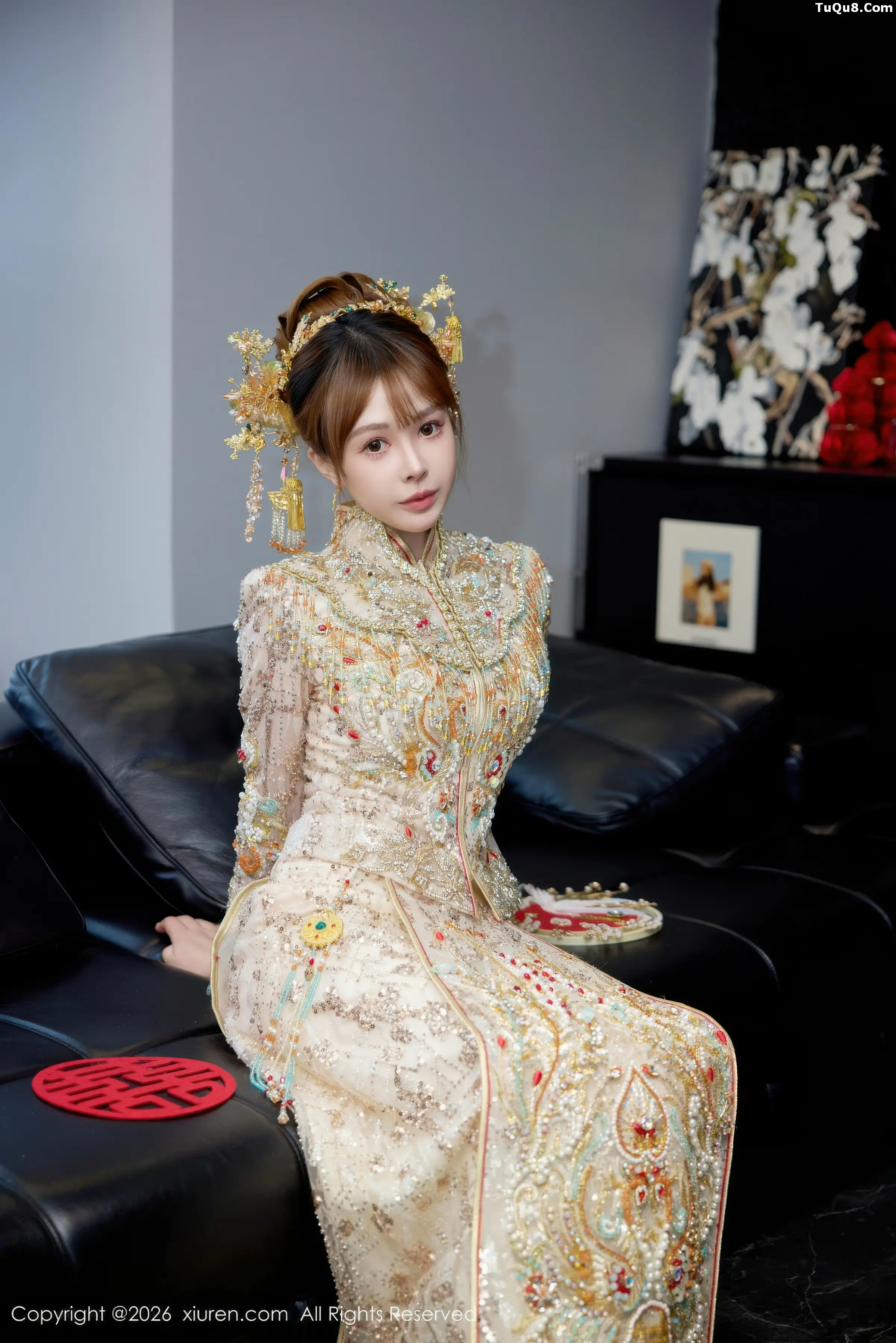 Evelyn性感秀禾服饰露红色内衣配超薄肉丝秀曼妙身姿绝美写真 第 11 张