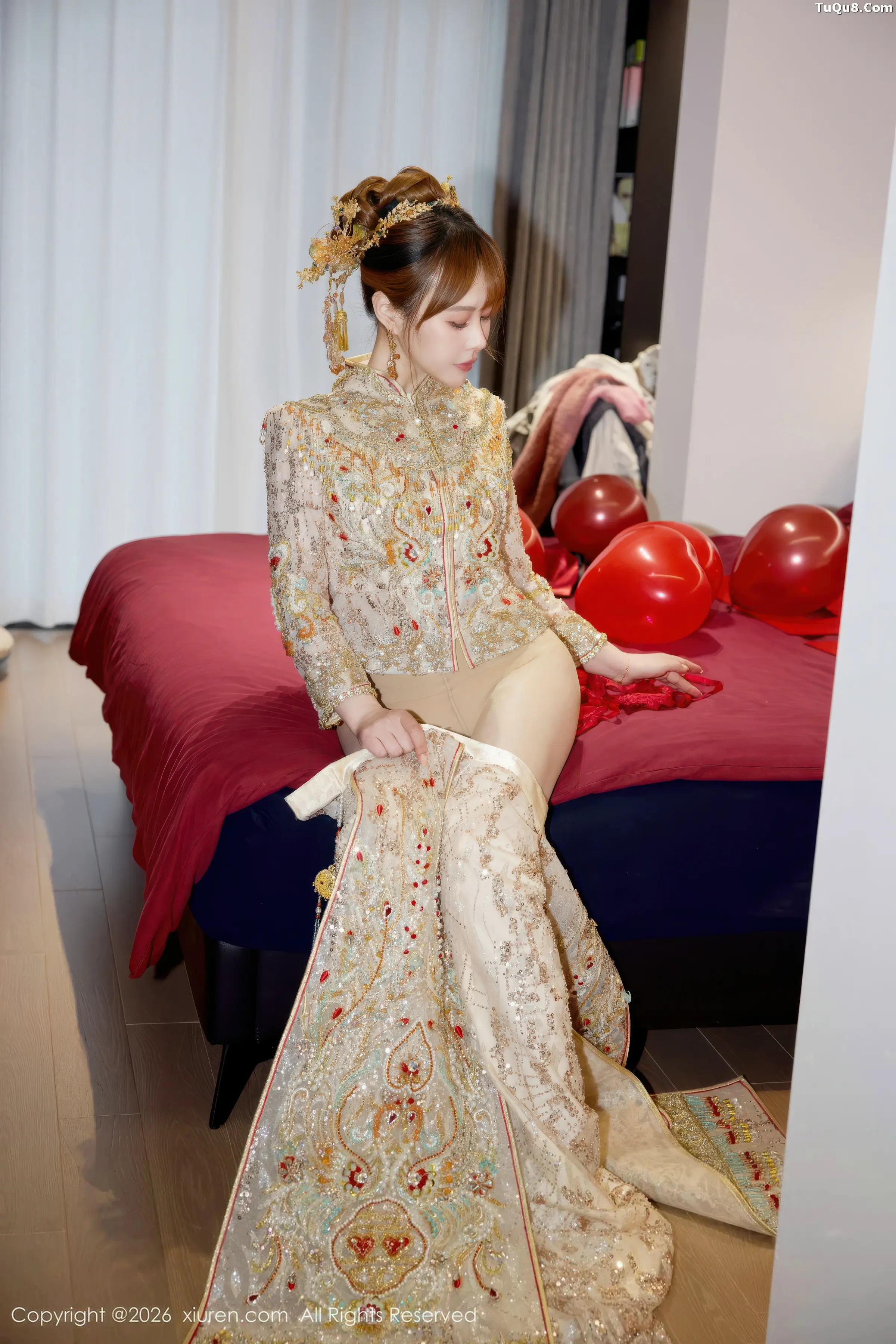 Evelyn性感秀禾服饰露红色内衣配超薄肉丝秀曼妙身姿绝美写真 第 36 张