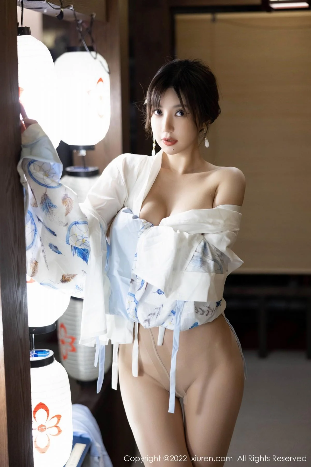 绮里嘉ula私房日式风性感和服配超薄无内肉丝极致绝美写真 第 42 张
