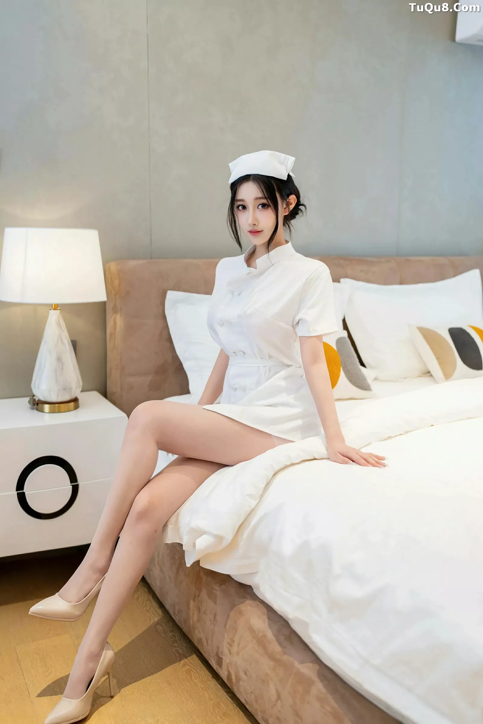 木森vita性感白色护士制服露丰满身材胶带遮点绝美写真 第 15 张