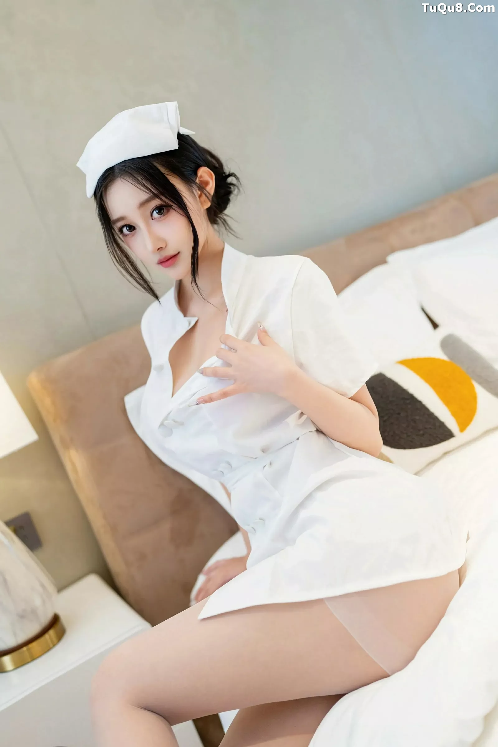 木森vita性感白色护士制服露丰满身材胶带遮点绝美写真 第 17 张