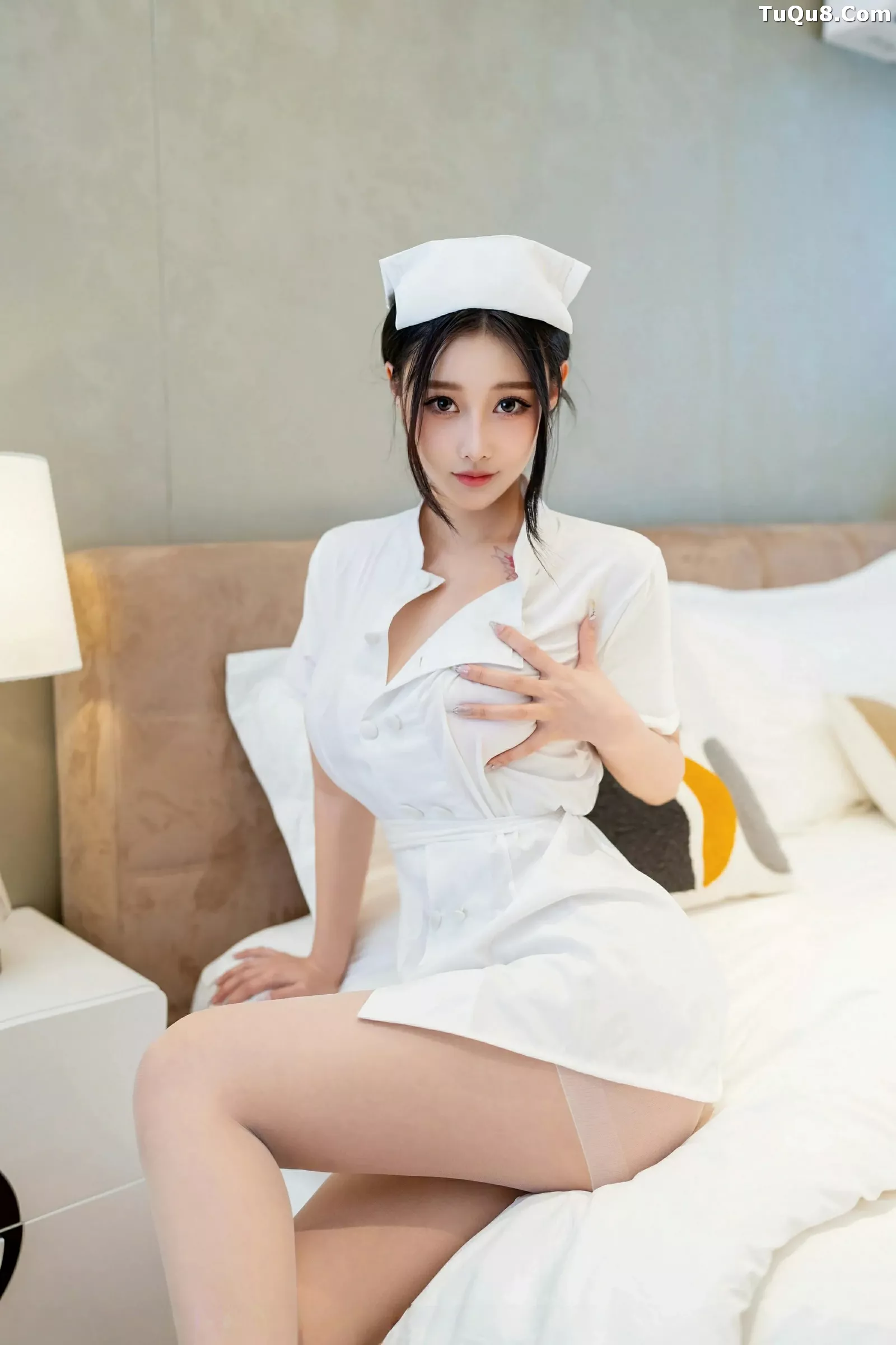 木森vita性感白色护士制服露丰满身材胶带遮点绝美写真 第 19 张